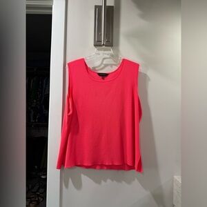 Ming Wang Vibrant Coral Sleeveless Tank Top